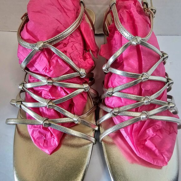 Bandolino Women's Soletme3 Wedge Sandal GOLD SZ 10 - Picture 2 of 8